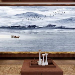 Tranh dán tường thiên nhiên sông núi TDT428