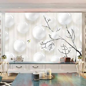 Tranh dán tường trừu tượng tuyết trắng TDT478