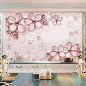 Tranh dán tường hoa 5 cánh hồng TDT493