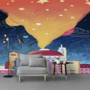 Tranh dán tường vẽ thế giới màu sắc TDT557