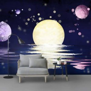 Tranh dán tường 3D ánh trăng TDT587