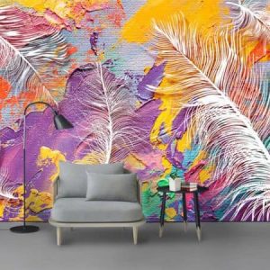 Tranh dán tường trừu tượng màu sắc TDT621