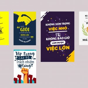Tranh văn phòng Bộ 5 tranh văn phòng động lực phòng họp VP0513