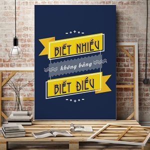 Tranh văn phòng Biết nhiều không bằng biết điều VP01081