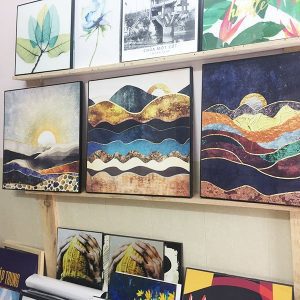 Bộ 3 tranh Canvas japan sunrise CV039 3 bo 3 tranh mat troi nhat ban CVC039 anh thuc te1