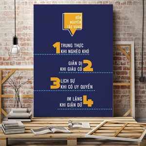 Tranh văn phòng Bốn nguyên tắc vàng VP01088