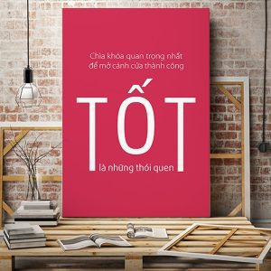 Tranh động lực Chìa khóa quan trọng nhất để mở cánh của thành công là những thói quen tốt VP01135