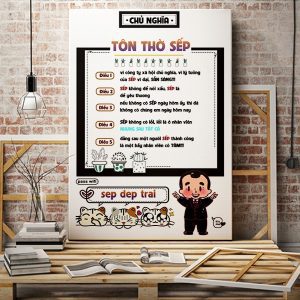 Tranh văn phòng Chủ nghĩa Tôn thờ sếp