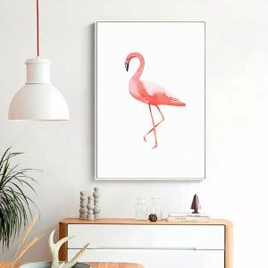 Tranh đơn chim hồng hạc nền CV01133