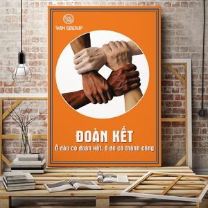 Tranh văn phòng Ở đâu có đoàn kết ở đó có thành công VP01715