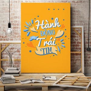 Tranh văn phòng Hành động từ trái tim VP01297