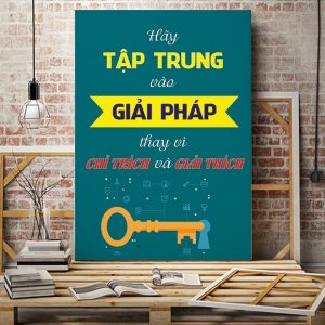 Tranh động lực Hãy tập trung vào giải pháp VP01336