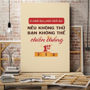 Tranh động lực Ít nhất bạn phải thất bại nếu  không thử bạn không thể chiến thắng VP01396