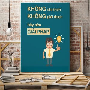 Tranh văn phòng Không chỉ trích không giải thích nêu giải pháp VP01446