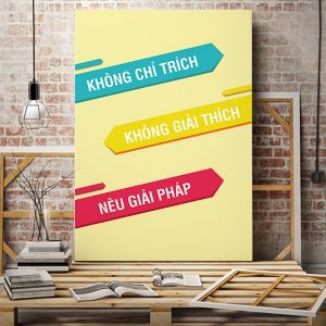 Tranh văn phòng Không chỉ trích không giải thích nêu giải pháp VP01447