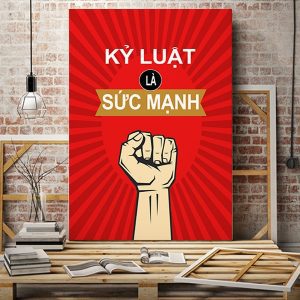 tranh slogan kỷ luật là sức mạnh