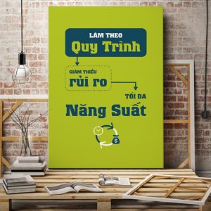 Tranh văn phòng Làm theo quy trình giảm thiểu rủi ro tối đa năng xuất VP01535