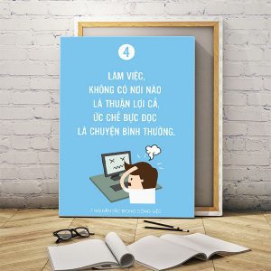 Tranh văn phòng Làm việc không có nơi nào là thuận lợi cả... VP01545