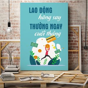Tranh văn phòng Lao động hăng say thưởng ngay cuối tháng VP01556