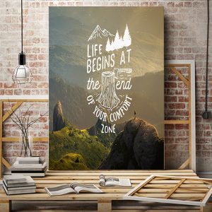 Tranh văn phòng life begin at the end of your comfort zone VP01571