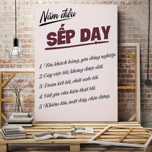 Tranh văn phòng Năm điều sếp dạy VP01638