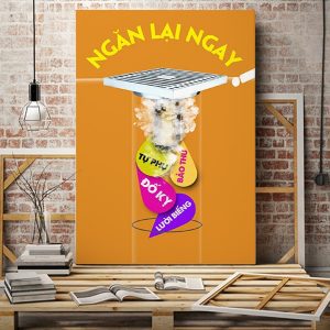 Tranh văn phòng Ngăn lại ngay tự phụ đố kỵ bảo thủ lười biếng VP01667