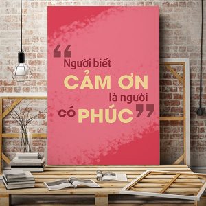 Tranh văn phòng Người biết cảm ơn là người có phúc VP01673