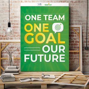 Tranh văn phòng one team one goal VP01713