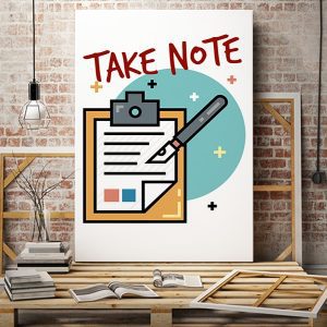 Tranh văn phòng take note VP01763