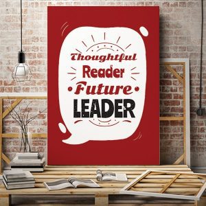 Tranh văn phòng thoughtful reader future leader VP01828