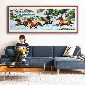 Tranh Canvas ngựa mã đáo thành công khổ lớn CV0142